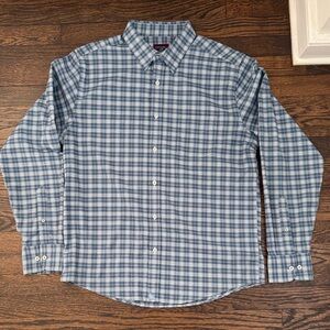 UNTUCKit Men's Blue Plaid Button Down Shirt